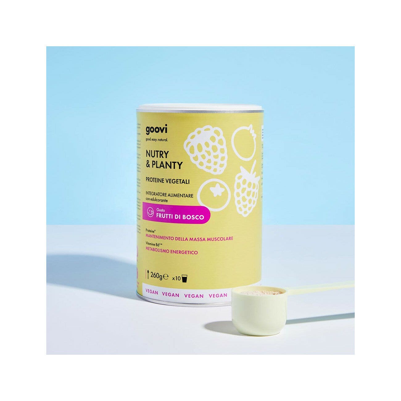 Goovi Proteine Vegetali Frutti Di Bosco 260g-2