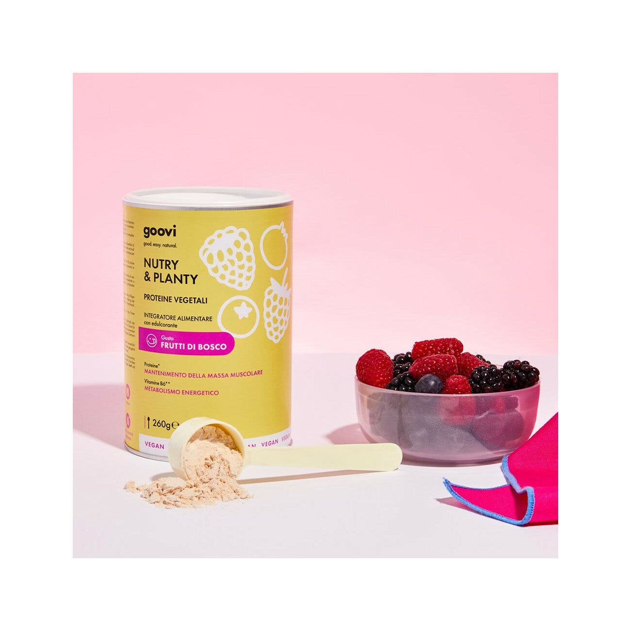 Goovi Proteine Vegetali Frutti Di Bosco 260g-3