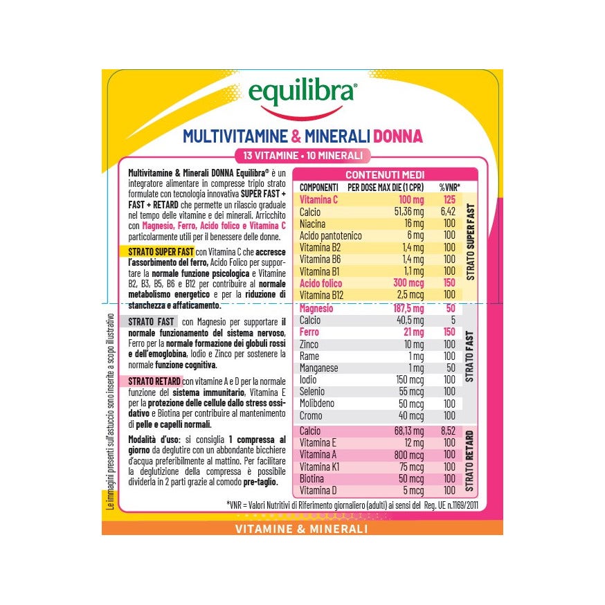 Equilibra Multivitaminico Donna 30 Compresse Triplostrato-3