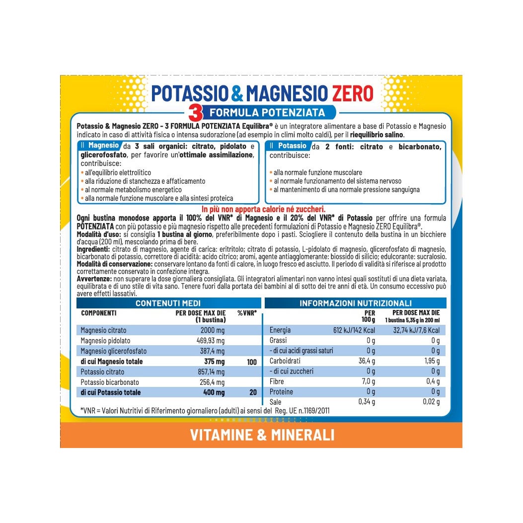 Equilibra Potassio & Magnesio Zero3 18 Bustine-3