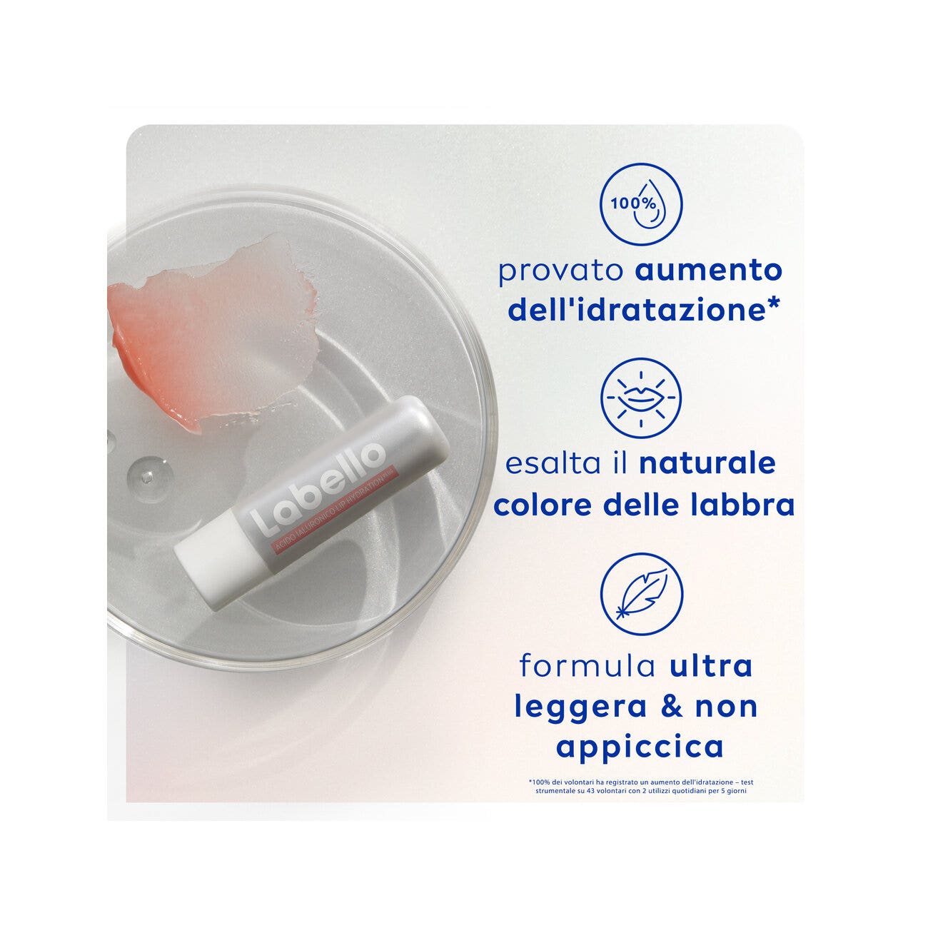 Labello Acido Ialuronico Lip Hydratation Plus Rosé Burrocacao Labbra Con Acido Ialuronico 5,2g-3