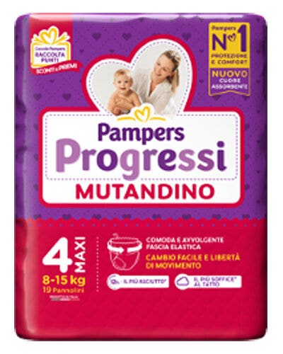 Pampers Progressi Mutandino Taglia 4 Maxi (8-15kg) 19 Pezzi-1
