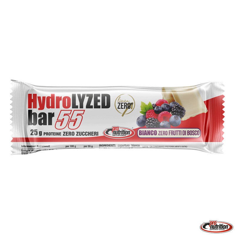 Pronutrition Hydrolized Bar Barretta Proteica Gusto Cioccolato Bianco & Frutti Di Bosco 55g-1