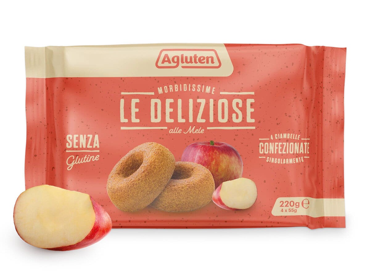 Agluten Le Deliziose Alle Mele Ciambelle 4x55g-2