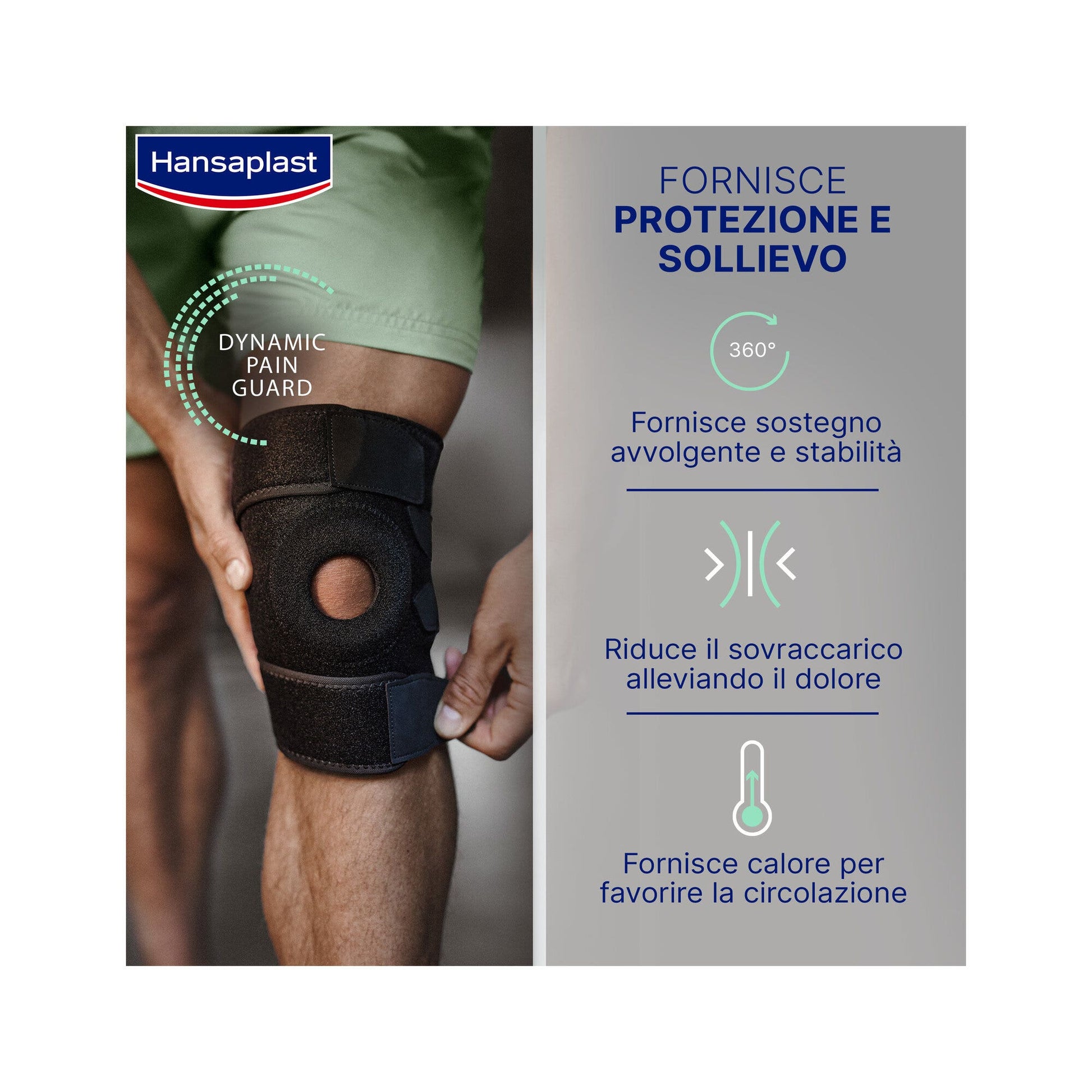Hansaplast Sport Supporto Ginocchio Tutore Per Protezione E Sollievo Dal Dolore-3