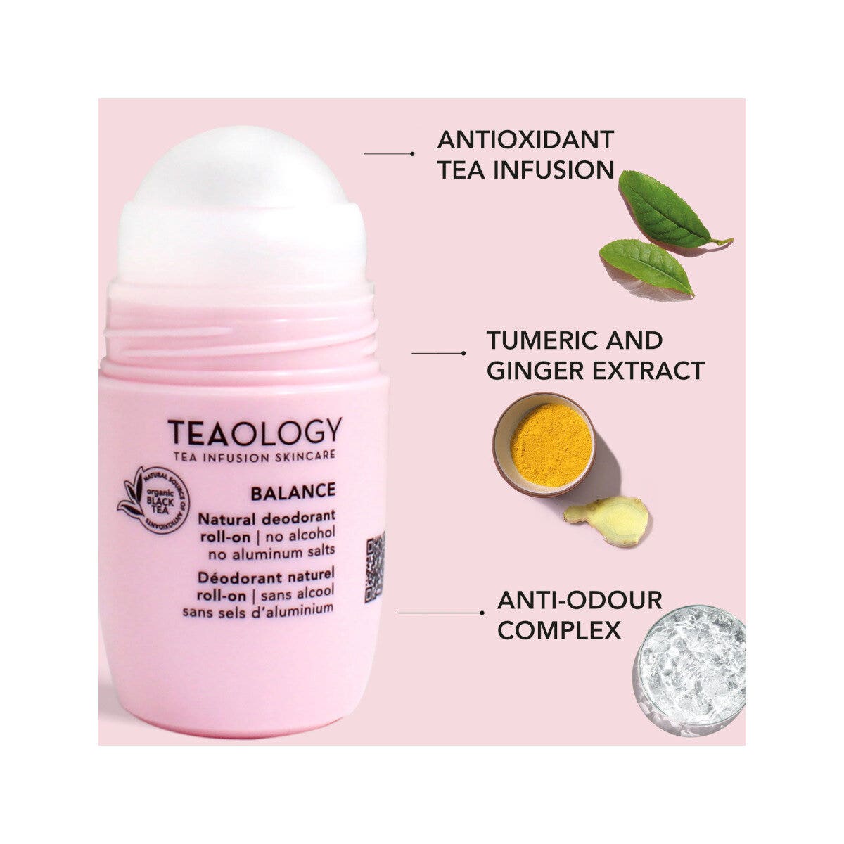Teaology Balance Deodorante Naturale Roll-On 40ml-3