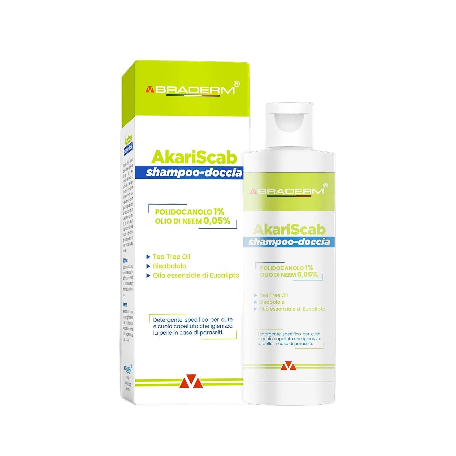 Braderm Akariscab Shampoo-Doccia 150ml-1