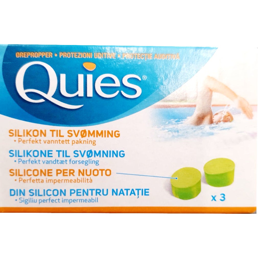 Quies Tappo Auricolare Silicone Nuoto 3 Paia-2