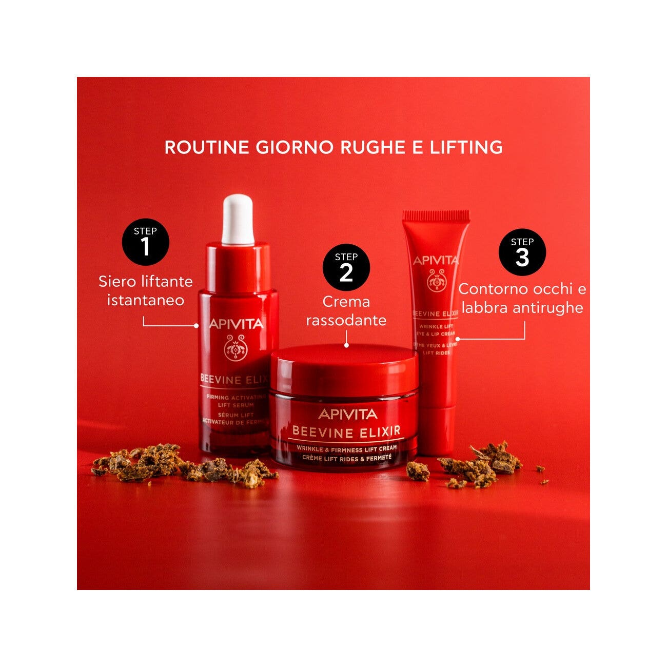 Apivita Beevine Elixir Crema Anti-Rughe Rassodante Liftante Texture Ricca 50ml-5
