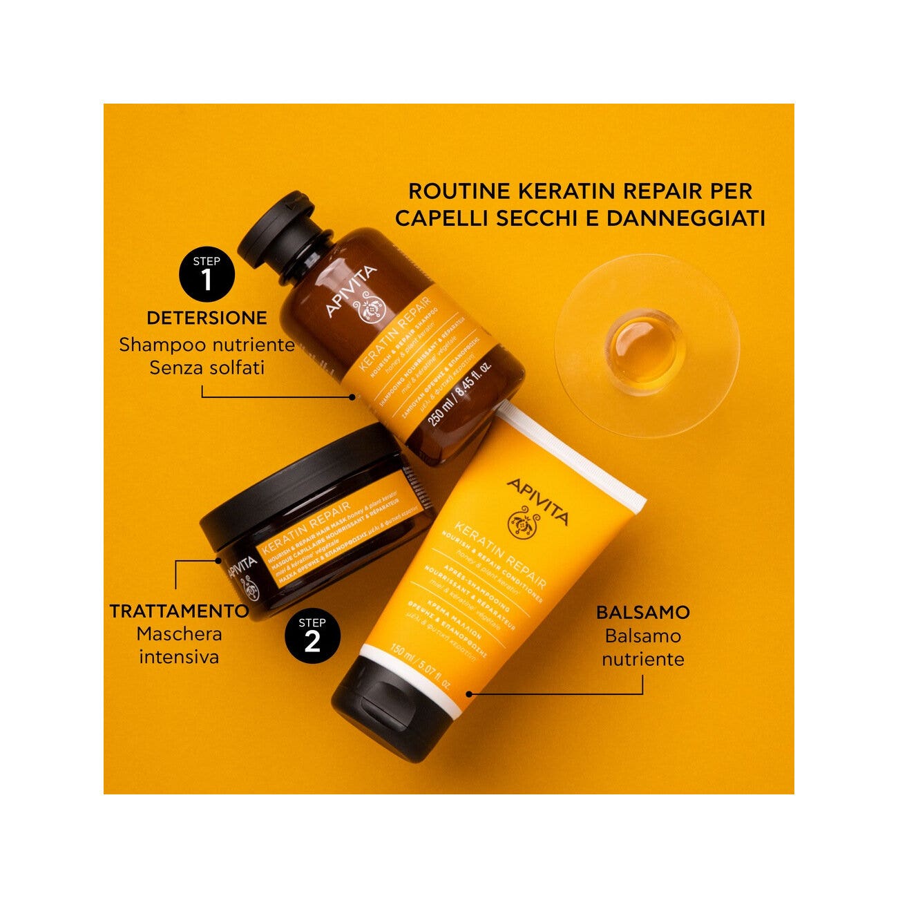 Apivita Keratin Repair Balsamo Nutriente Riparatore 150ml-4