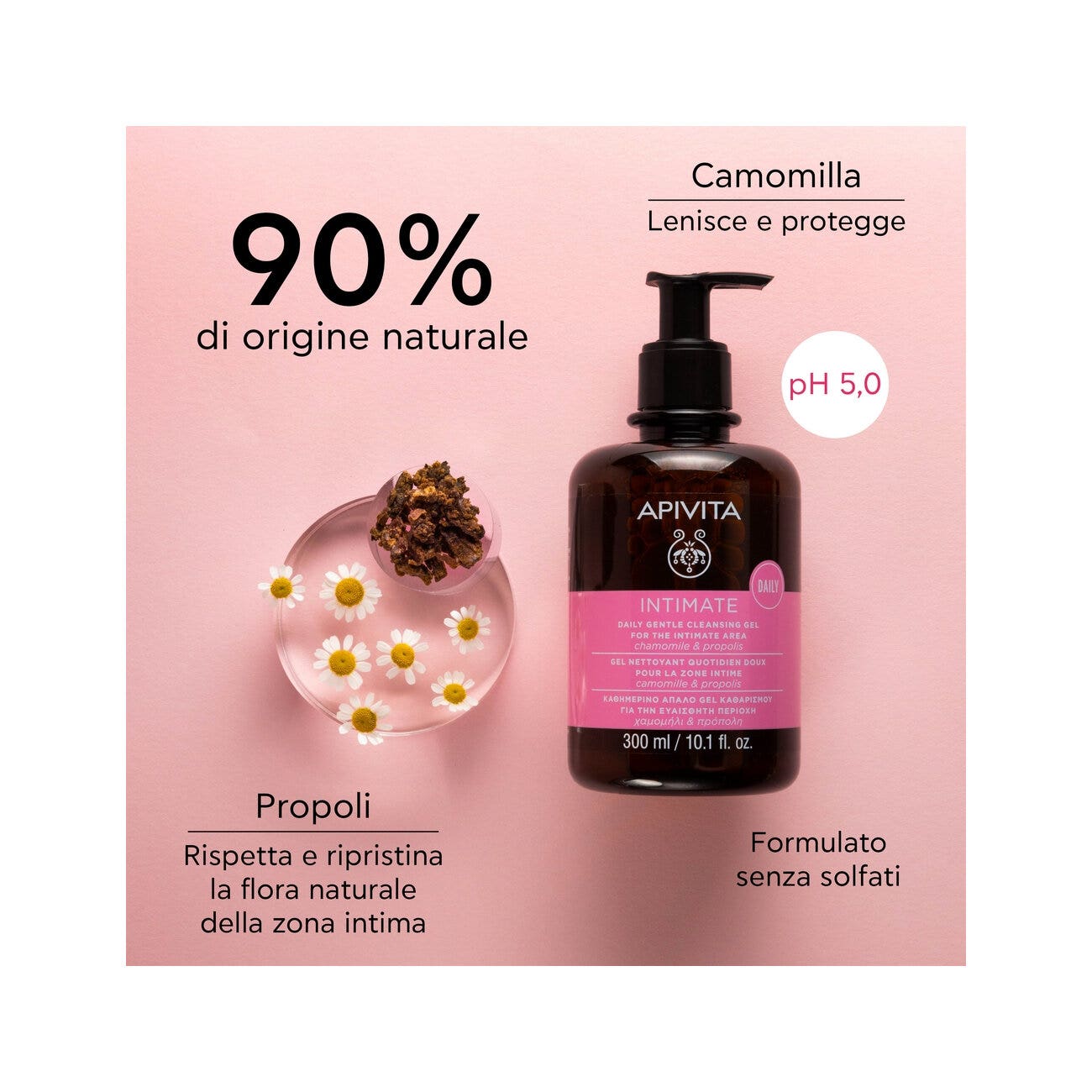 Apivita Intimate Daily Intimo Delicato per Uso Quotidiano 300ml-3