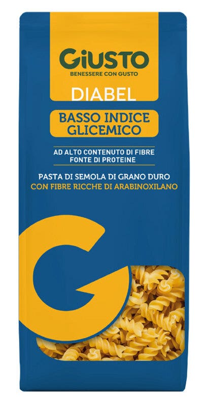 Giusto Diabel Basso Indice Glicemico Pasta Fusilli 400g-1