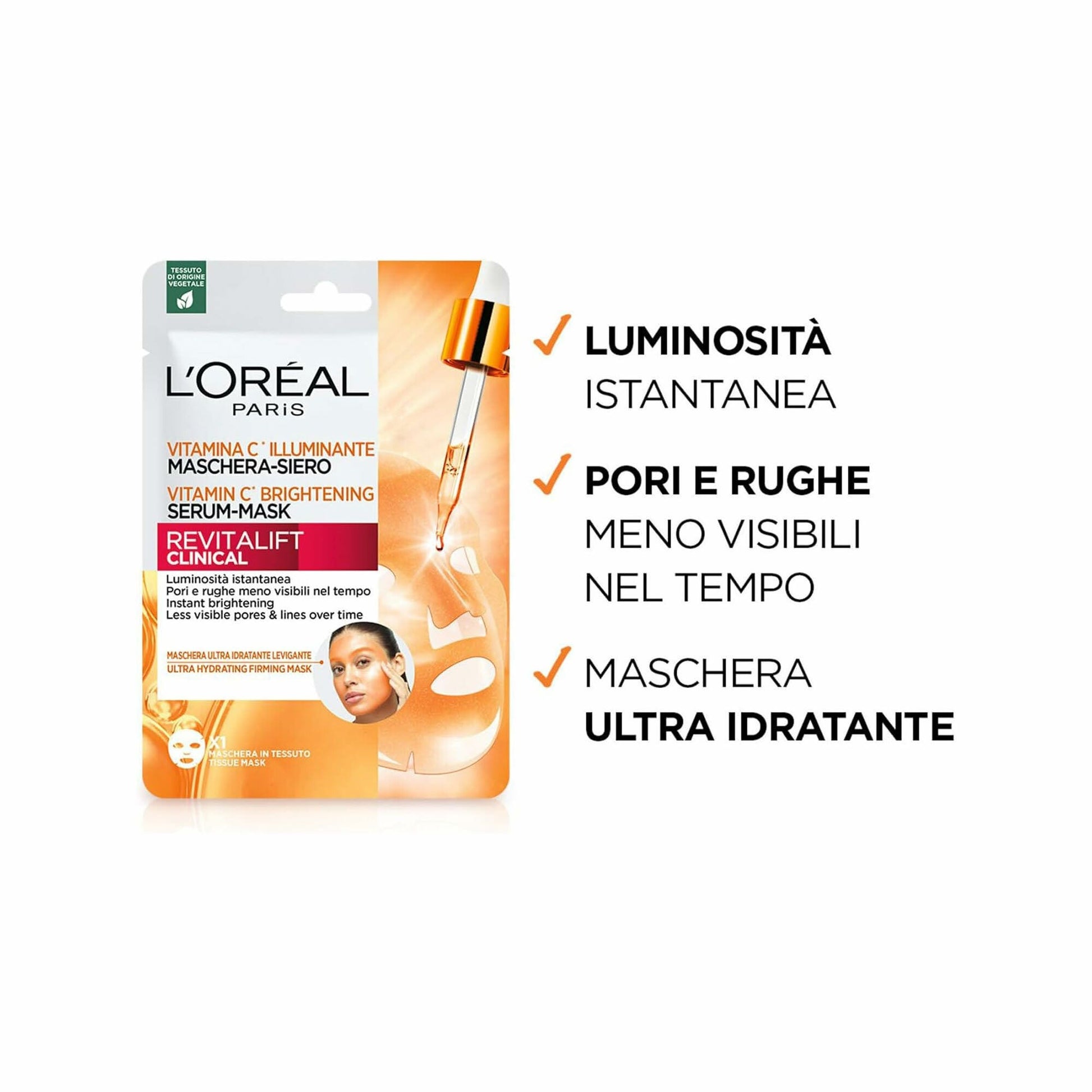 L'Oreal Paris Maschera-Siero Idratante in Tessuto Con Vitamina C-2