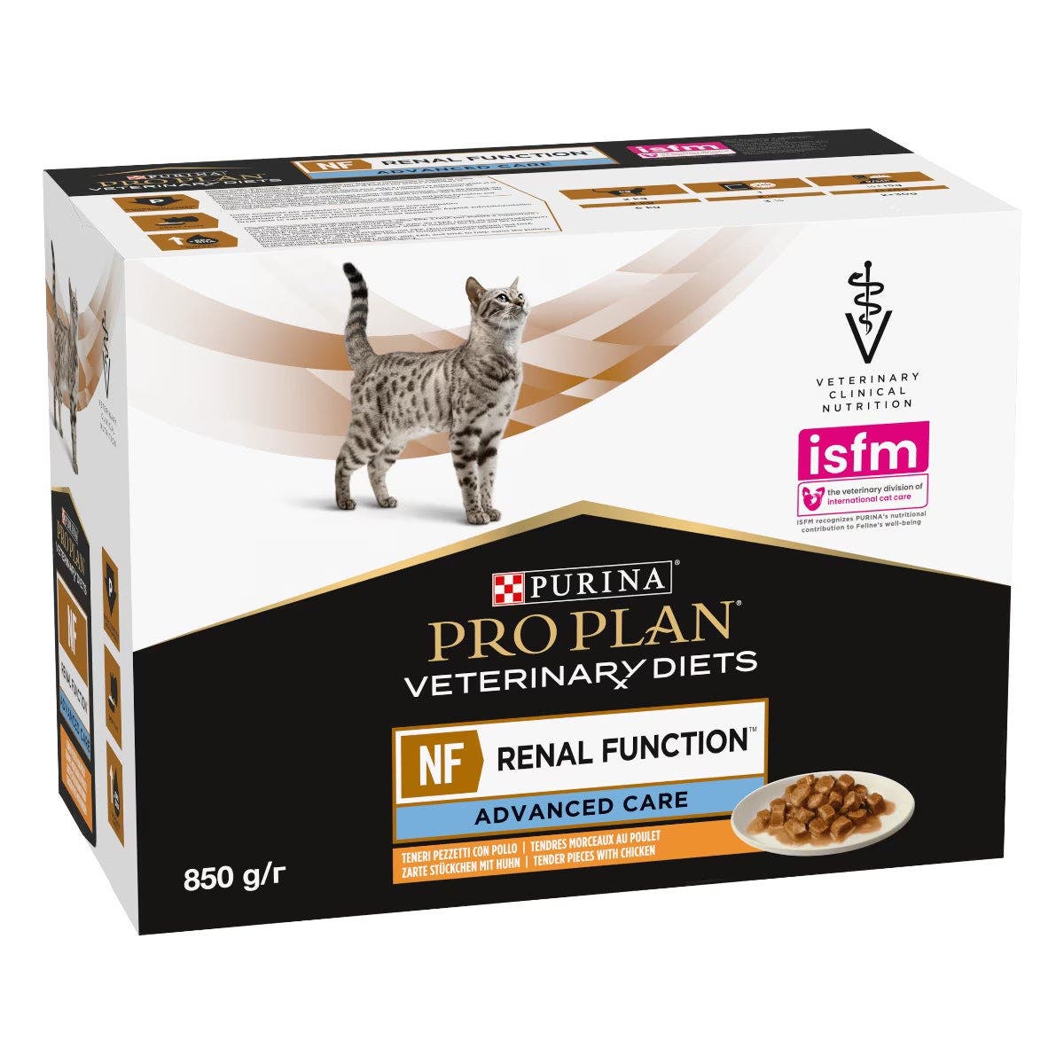 Purina Pro Plan Veterinary Diets Nf Renal Function Advanced Care Cibo Umido Con Pollo Gatti Adulti 10x85g-1