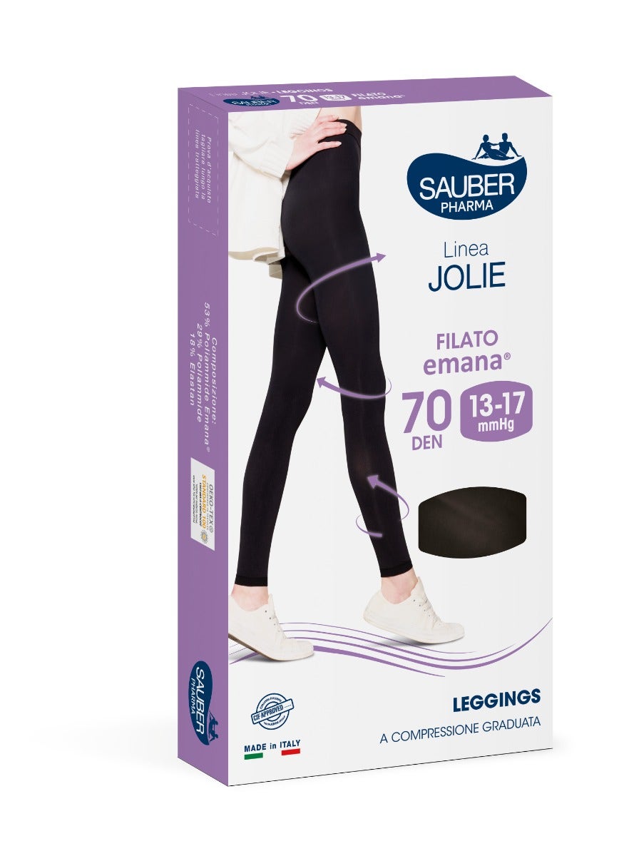 Sauber Linea Jolie Leggings Emana 70 Den Nero Taglia M-1