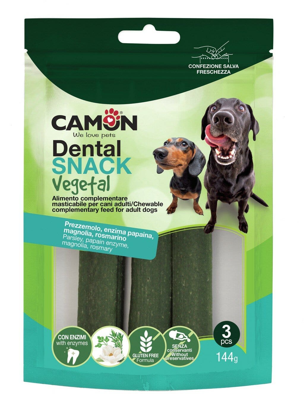 Camon Dental Snack Enzysticks Vegetali Per Cani 144g-2