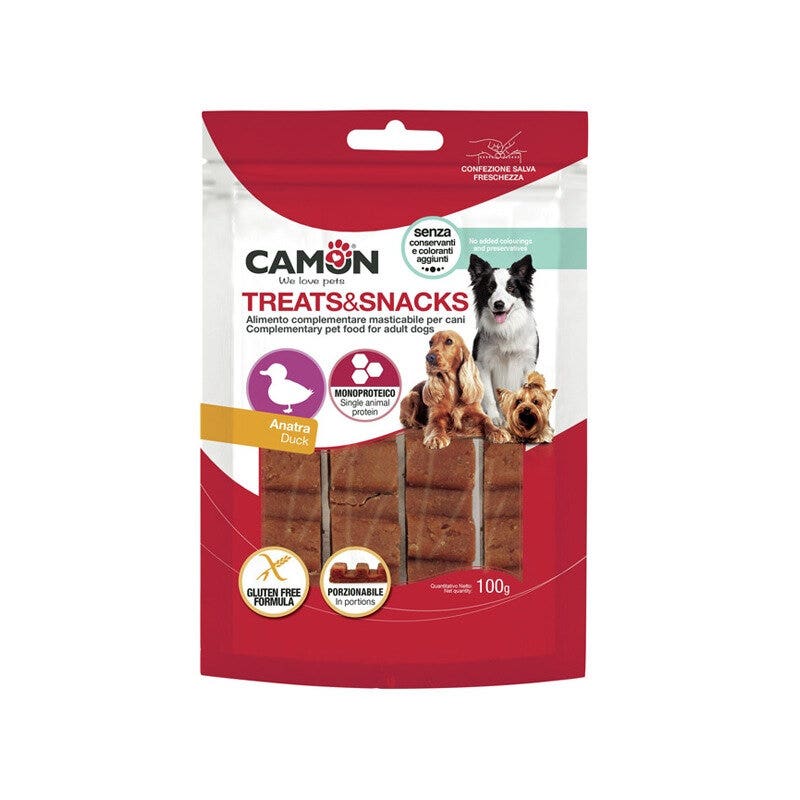 Camon Treats & Snacks Barretta D'Anatra Porzionabile Per Cani 100g-1