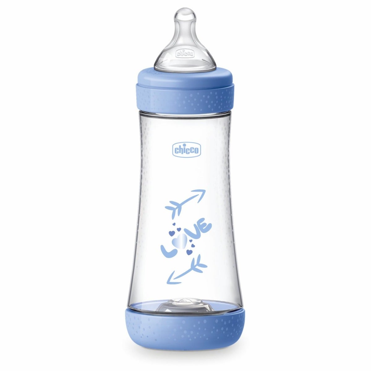 Chicco Biberon Neonato Perfect 5 Biberon Azzurro Flusso Veloce 300 ml 4Mesi+-0