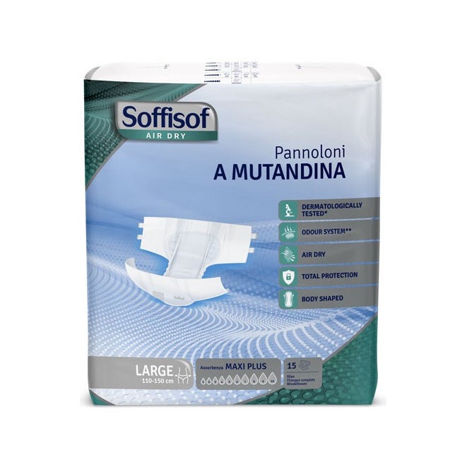 Soffisof Pannoloni A Mutandina Air Dry Maxi Plus Taglia L 15 Pezzi-2