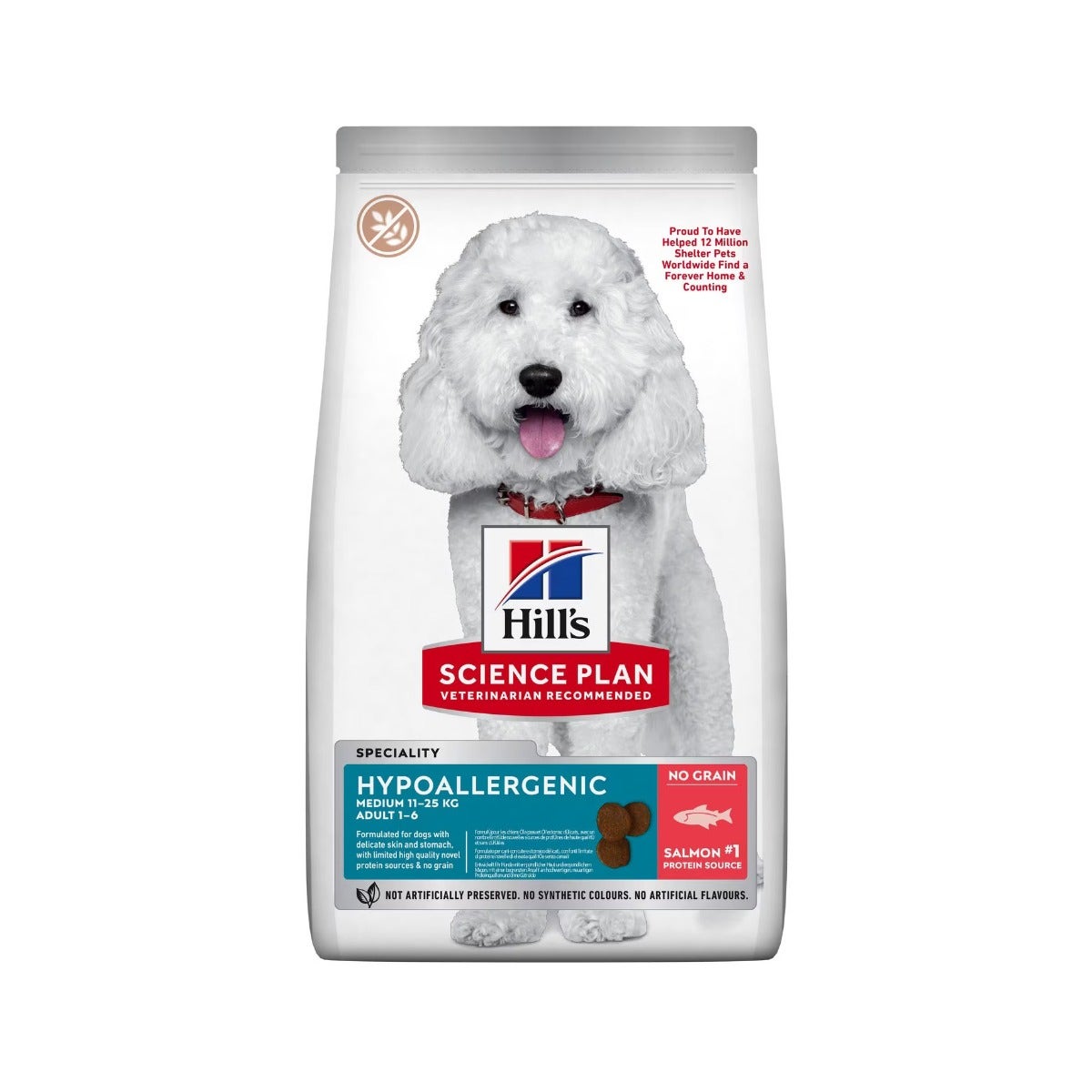 Hill's Science Plan Hypoallergenic Al Salmone Cibo Secco Cani Adulti Taglia Media Sacco 14kg-0