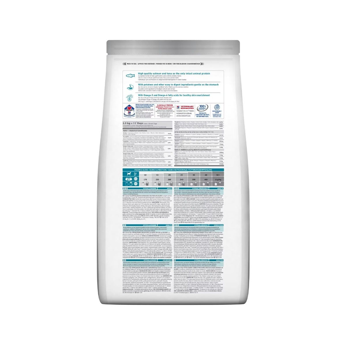 Hill's Science Plan Hypoallergenic Al Salmone Cibo Secco Cani Adulti Taglia Media Sacco 14kg-1