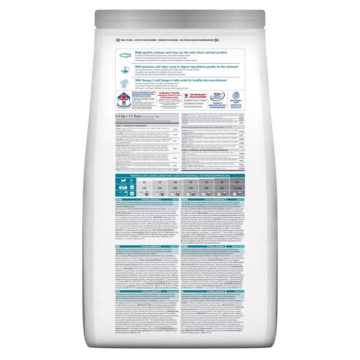 Hill's Science Plan Hypoallergenic Adult Crocchette al Salmone Per Cani Taglia Media Sacco 2,5 kg-2