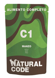 Natural Code C1 Manzo Gatti Adulti Busta 70g-1