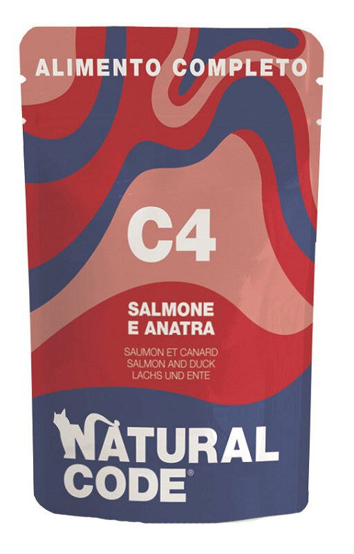 Natural Code C04 Salmone E Anatra Gatti Adulti Busta 70g-1