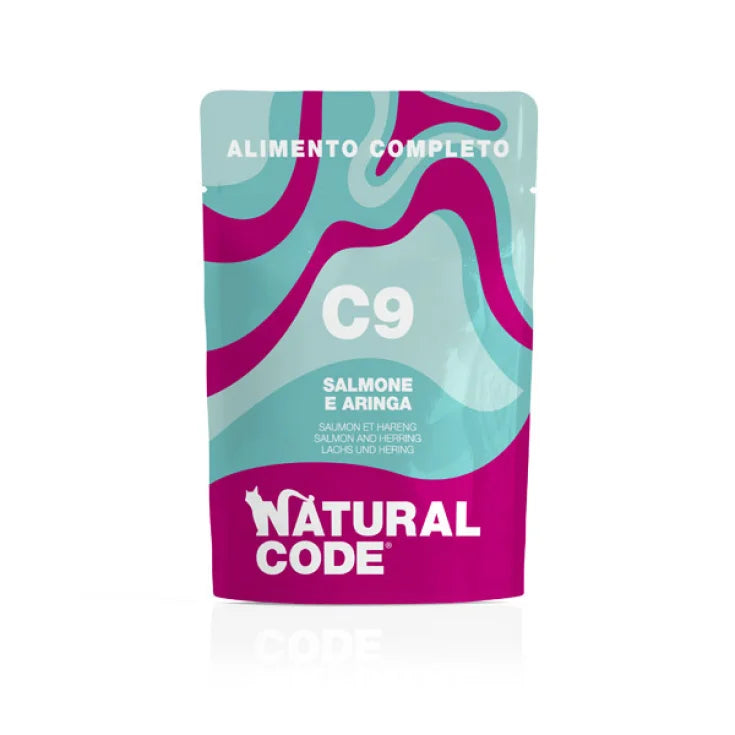 Natural Code Salmone e Aringa Umido Gatto Busta 70 g