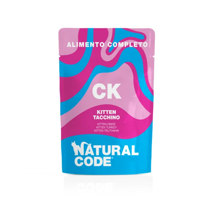 Natural Code Kitten Tacchino Umido Gatto Busta 70 g