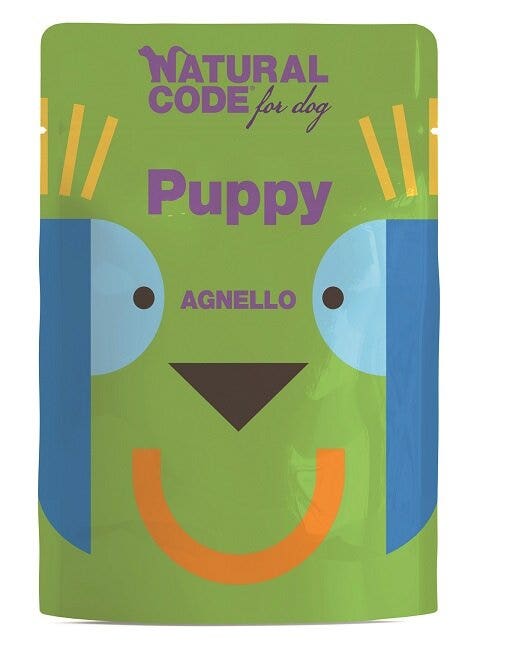 Natural Code Puppy Agnello Cani Cuccioli Busta 300g-1