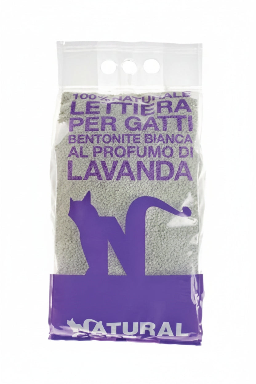 Natural Code Lettiera Bentonite Agglomerante Lavanda 5 l Lettiera Sacchetto 5 l