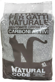 Natural Code Lettiera Bentonite Agglom. Carboni Attivi 10 L