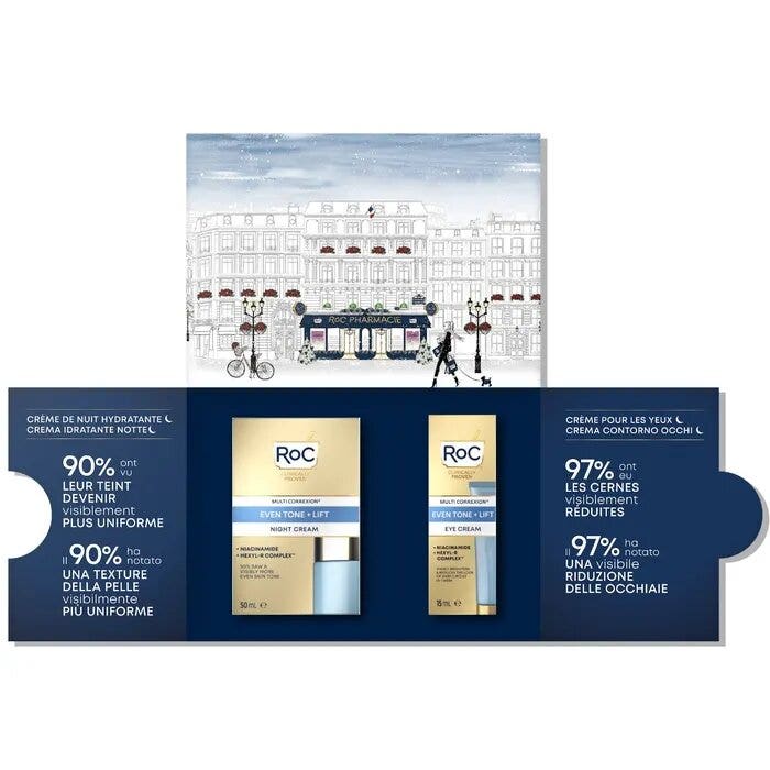 Roc Even Tone + Lift Crema Viso Idratante Notte 50ml + Contorno Occhi 15ml-3