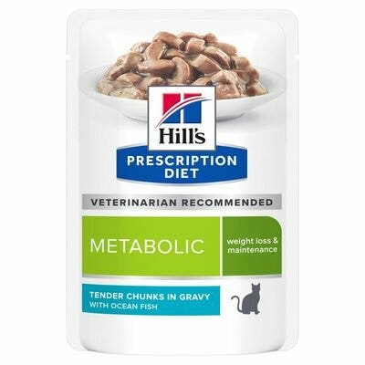 Hill’s Prescription Diet Metabolic Con Pesce Oceanico Cibo Umido Per Gatti 85g-1