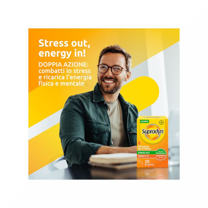 Supradyn Ricarica No Stress Integratore Vitamine e Magnesio contro la Stanchezza da Stress 20 Buste-2