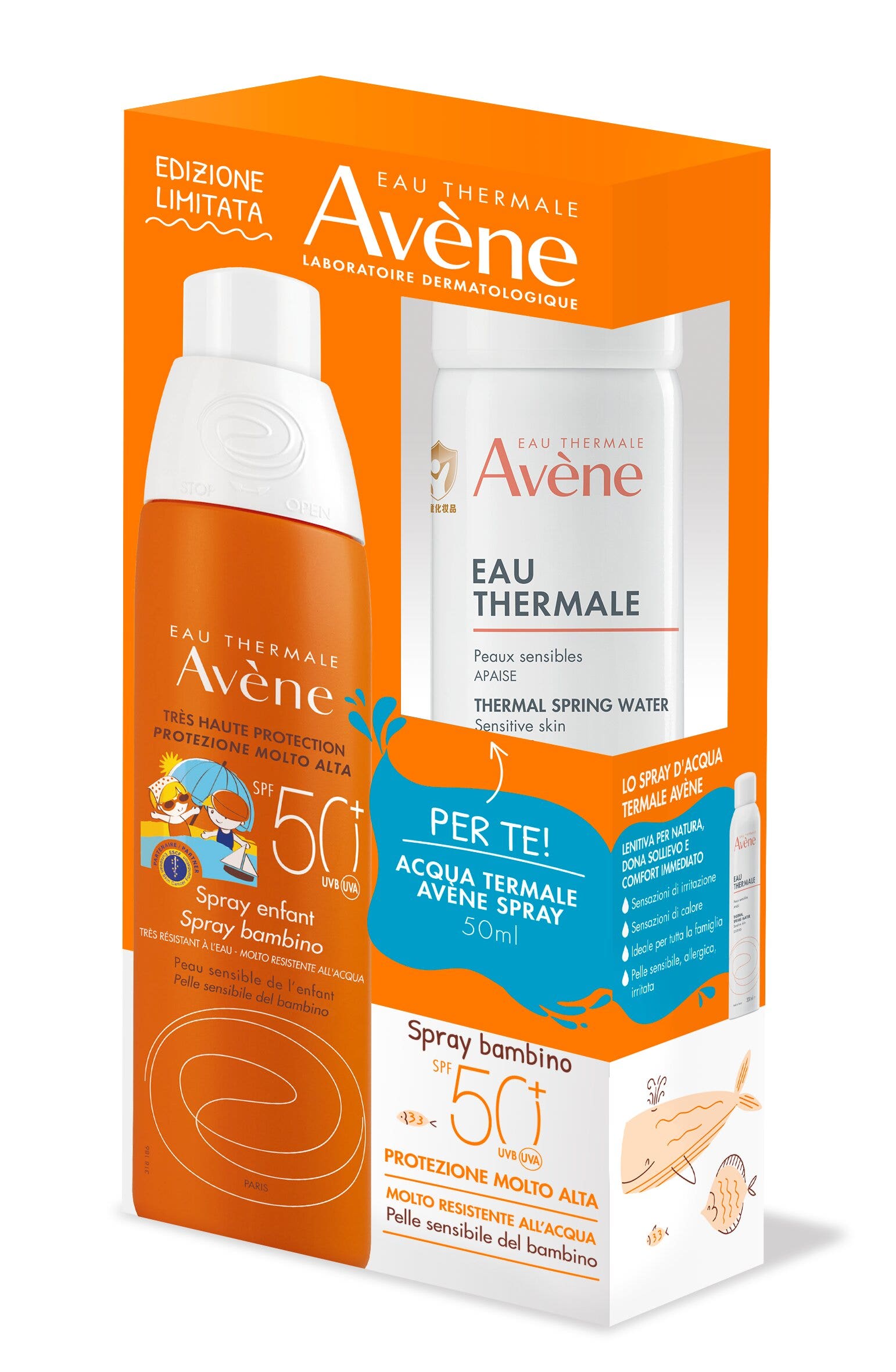 Eau Thermale Avène Kit Spray Bambino SPF50+ 200 ml +  Eau Thermale Avène Spray 50 ml-2