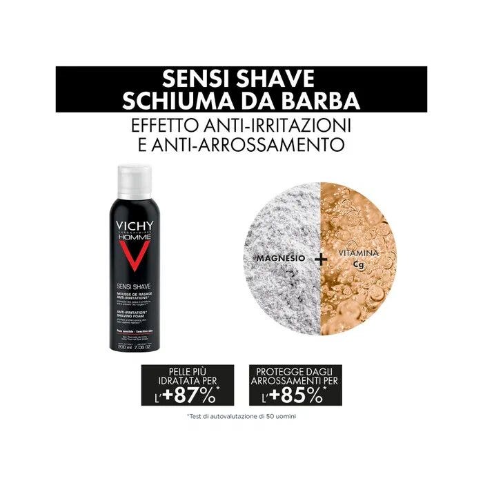 Vichy Cofanetto Regalo Natale Uomo Hydra Mag C Gel Doccia 200ml + Sensi Shave Schiuma da Barba 20ml-11
