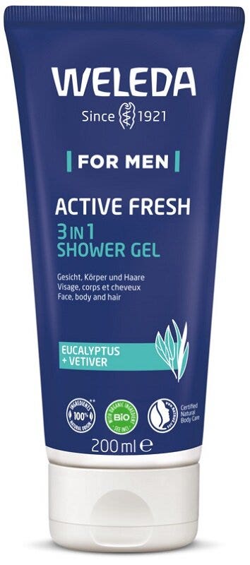 Weleda Doccia For Men Active Fresh 3In1 Doccia Gel 200ml-3