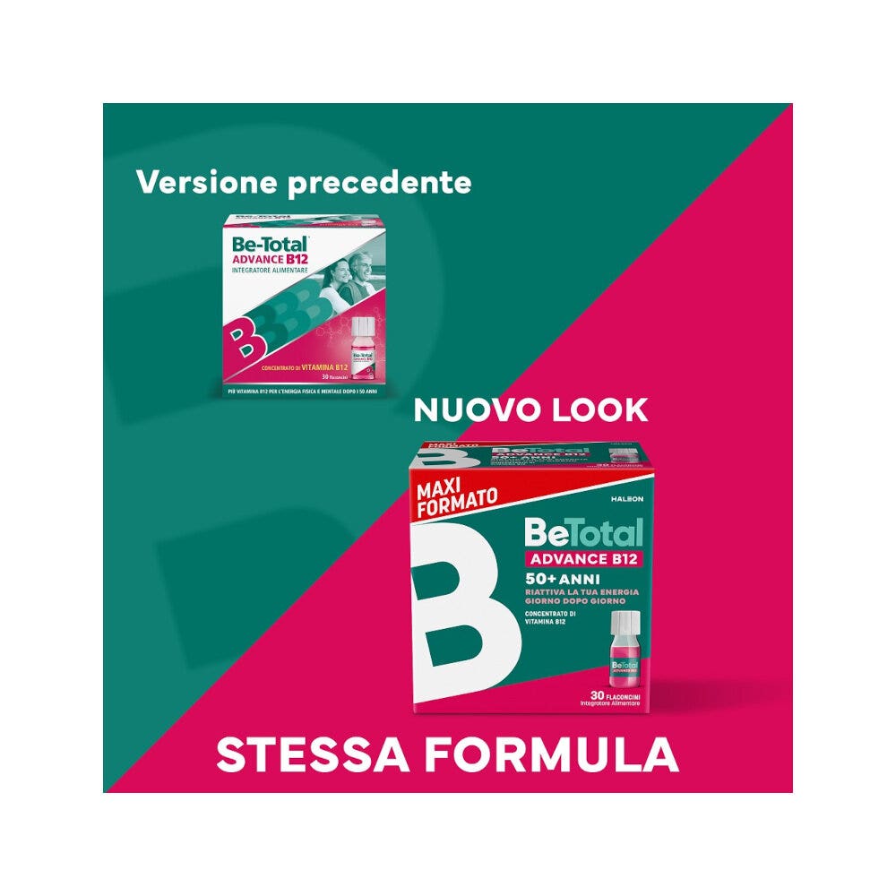 Be-Total Advance B12 Integratore Alimentare 50+ Anni 30 Flaconcini-2
