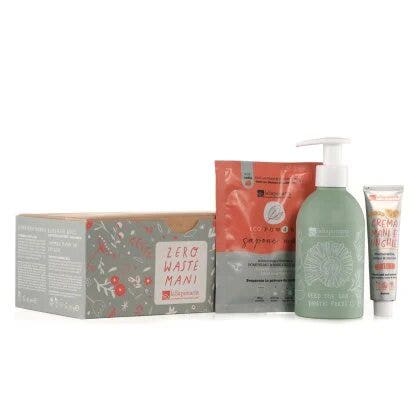 La Saponaria Cofanetto Crema Mani e Unghie + Sapone Mani In Polvere + Dispenser-1