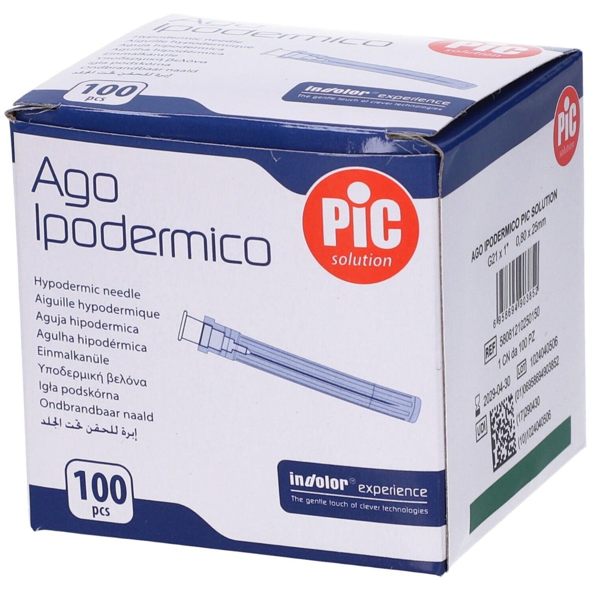 Ago Ipodermico Pic Gauge 21 1 100 Pezzi-1