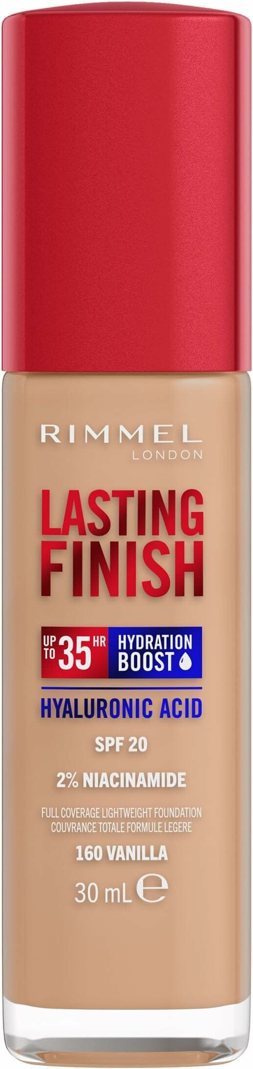 Rimmel Fondotinta Lasting Finish 35h Con Acido Ialuronico 160 Vanilla 30ml-1