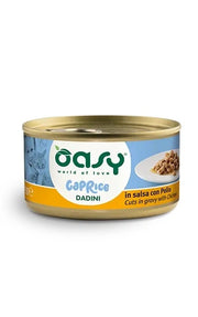 Oasy Wet Cat Caprice Dadini con Pollo Lattina 85 g