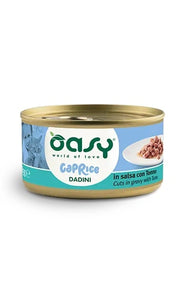 Oasy Wet Cat Caprice Dadini con Tonno Lattina 85 g