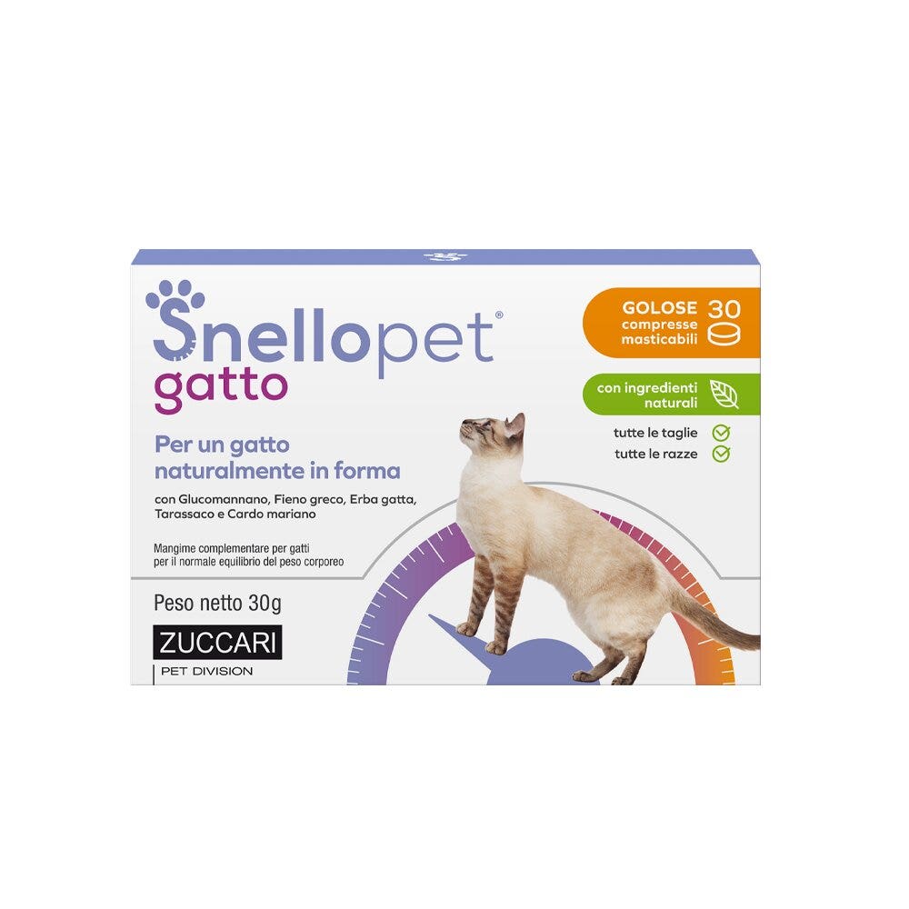 Zuccari Snellopet Gatto 30 Compresse Masticabili-1
