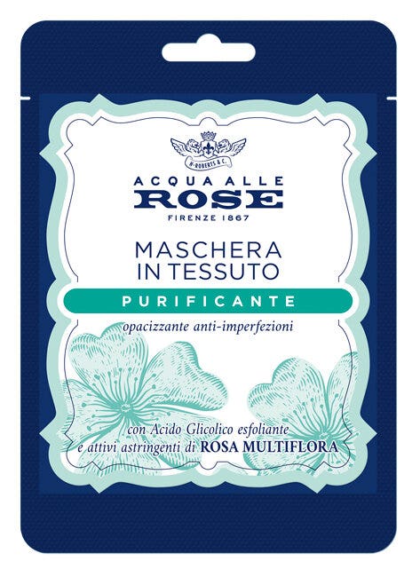 Acqua Alle Rose Maschera Viso in tessuto Purificante 1pz-1