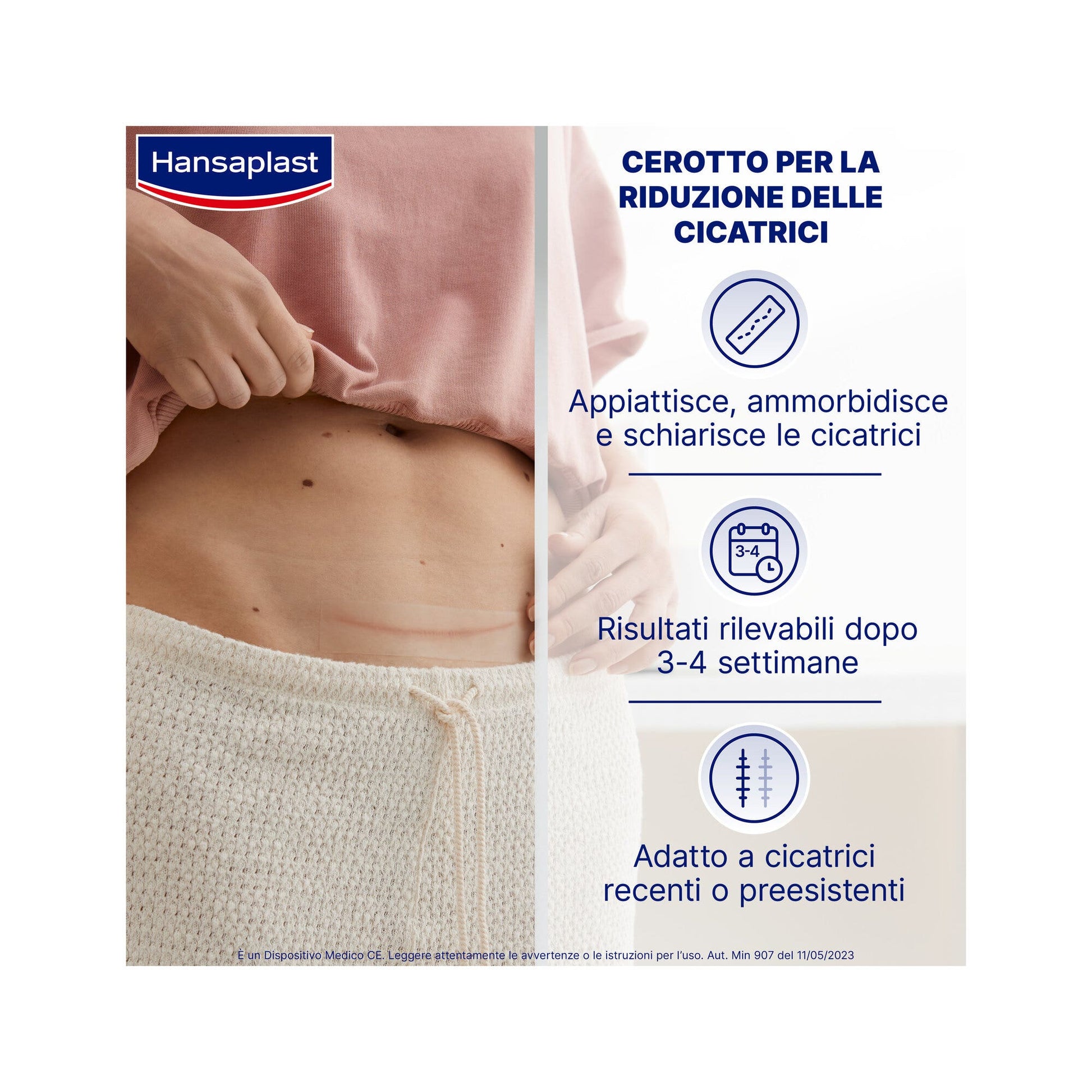 Hansaplast Cerotti Riduzione Delle Cicatrici XL 21 Pezzi Da 3x14,6 Cm Cerotti Cicatrici Grandi-1
