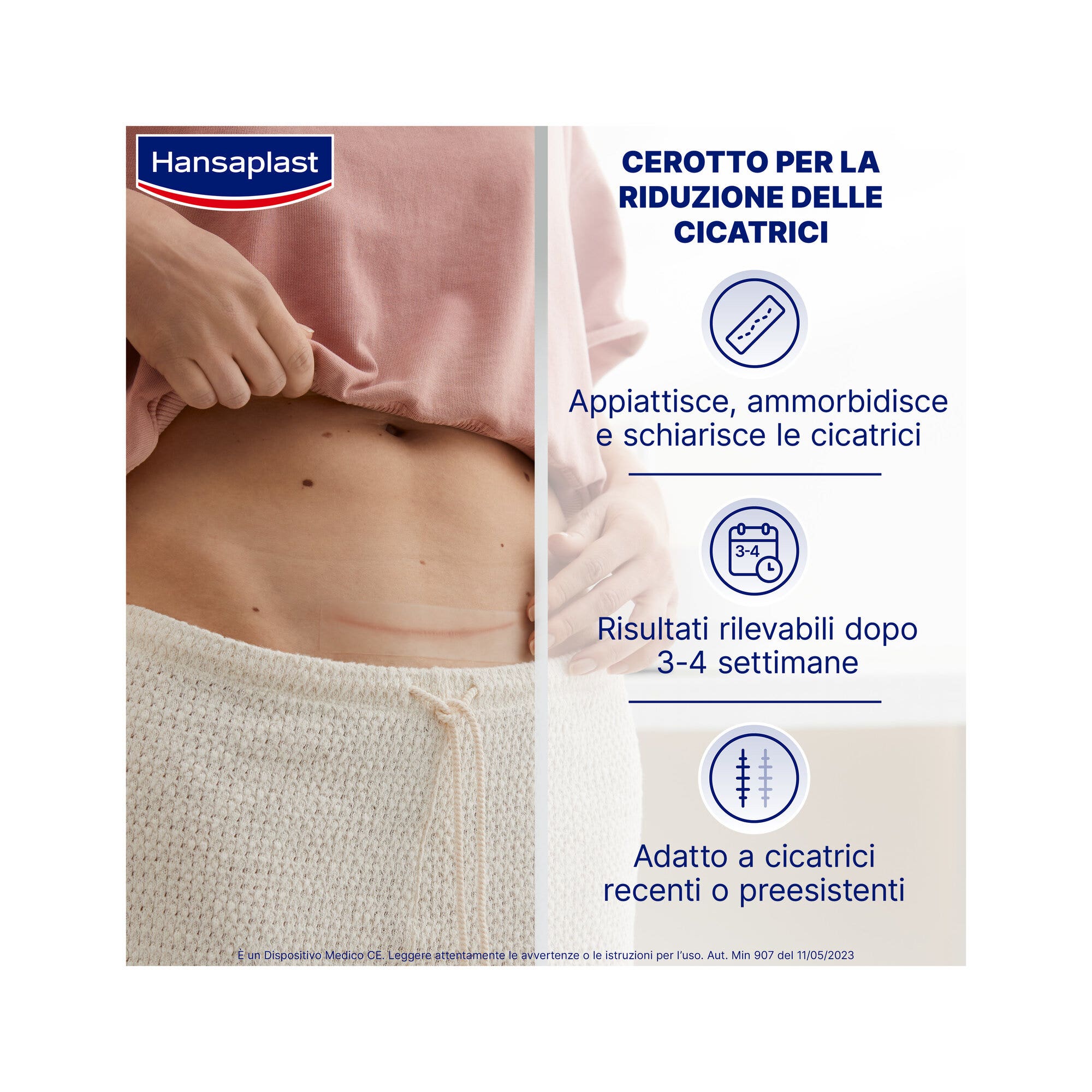 Hansaplast Cerotti Riduzione Delle Cicatrici XL 21 Pezzi Da 3x14,6 Cm Cerotti Cicatrici Grandi-1