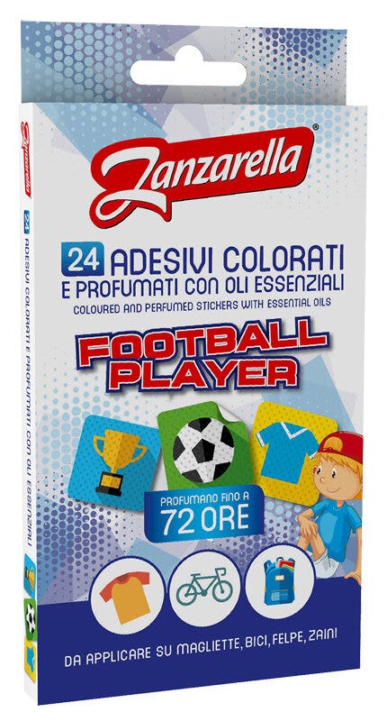 Zanzarella Adesivi Colorati Football Player 24 Pezzi-1